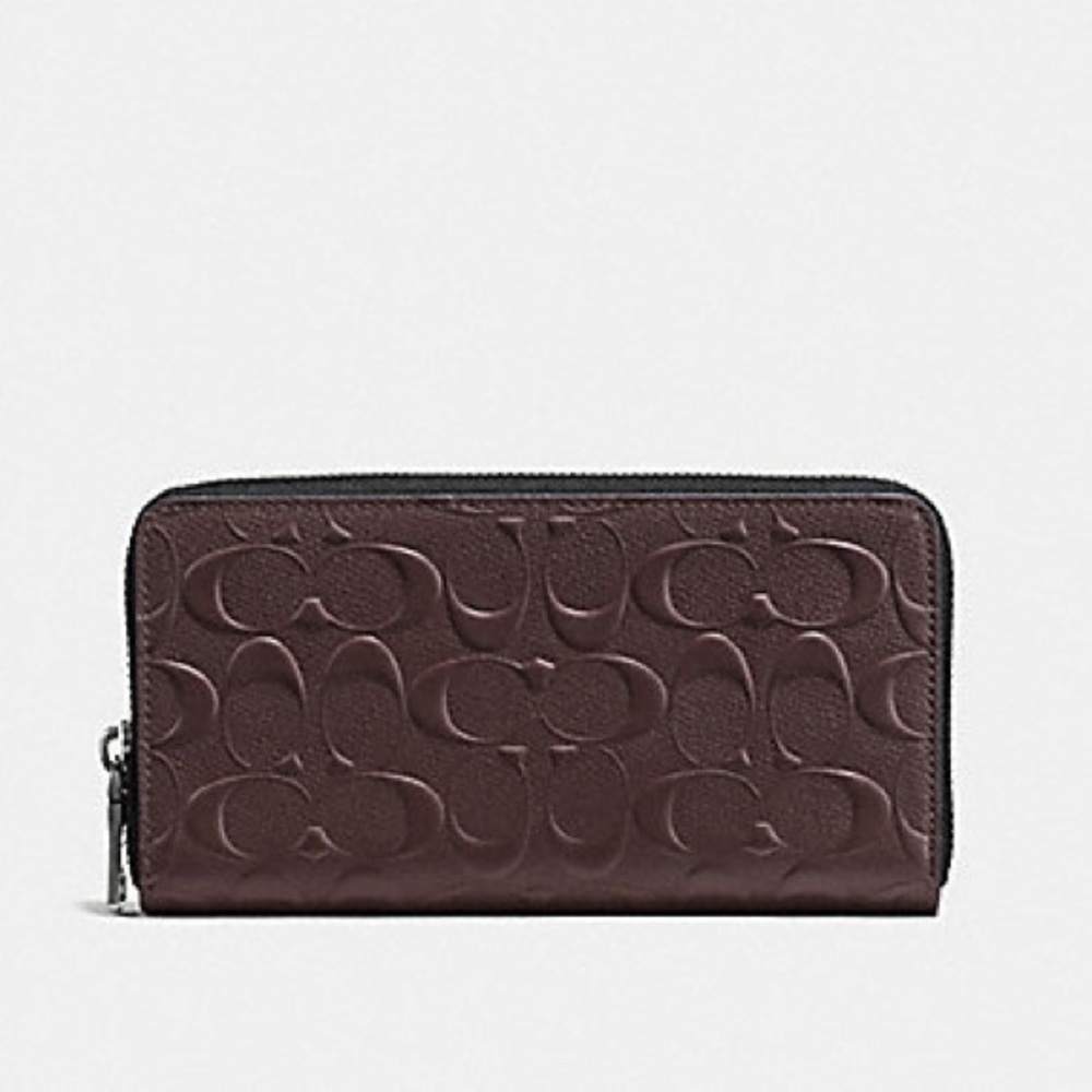 COACH MEN’S ACCORDION WALLET MAHOGANY